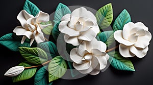 Gardenia Blooms in Plasticine