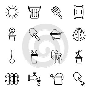 Gardening and agriculture icons