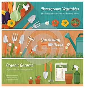 Gardening and diy banner set