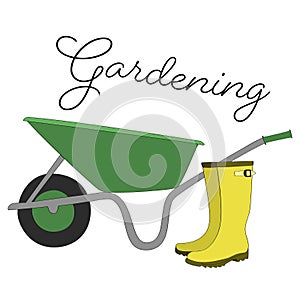 Gardening hand drawn symbol