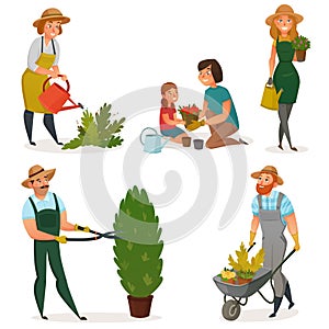 Gardening Hobby Icon Set