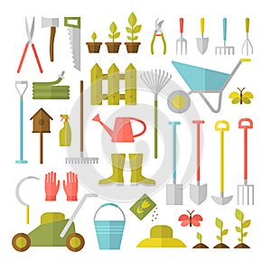 Gardening tools set.