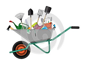 Gardening tools set. Equipment for garden