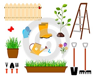 Gardening tools vector