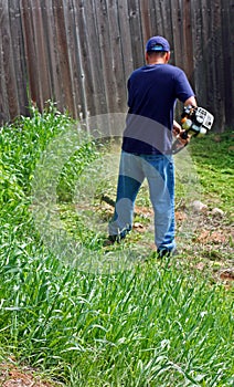 Gardening and weed whacking