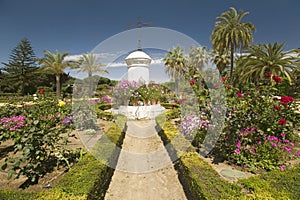 Gardens of 15th-century Franciscan Monasterio de Santa Marï¿½a de la Rï¿½bida, Palos de la Frontera, a Heritage of Mankind Site in