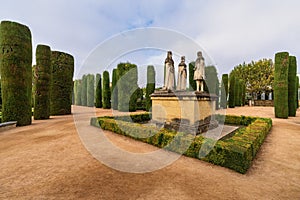 The gardens of Alcazar of the Christian Monarchs in Cordoba, Andalusia, Spain