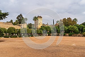 The gardens of Alcazar of the Christian Monarchs in Cordoba, Andalusia, Spain