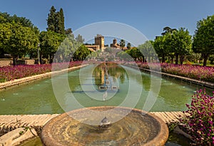 Gardens of the Alcázar de los Reyes Cristianos in Cordoba