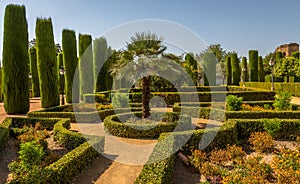 Gardens of the AlcÃ¡zar de los Reyes Cristianos in Cordoba