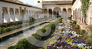 Gardens in the Alhambra, Granada, Spain