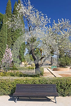 Gardens of Alhambra Palace in Granada