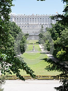 Gardens around the Royal Palace of Madrid, Spain