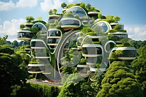 Gardens by the Bay in Barcelona, Spain, Ecofriendly building in the modern cit, AI Generated