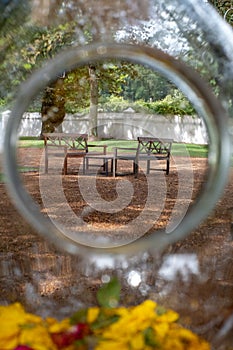 The gardens at Boschendal Wine Estate, Drakenstein Valley / Simonsberg in the Cape Winelands, South Africa.