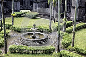 Gardens in courtyards of San Agustin Church, Manila, Philippines photo