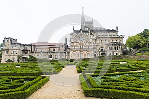 Gardens and exterior of BuÃÂ§aco Palace Portugal photo