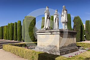 Gardens and fountains of the Alcazar de los Reyes Catolicos photo