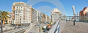 Gardens and fountains of Plaza de Lesseps in Barcelona photo