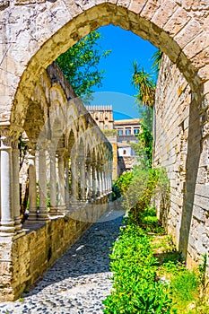 Gardens in the grounds of Church of St. John of the Hermits in Palermo, Sicily, Italy