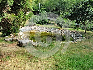 In the gardens of John Lennon in Girona, Spain