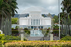 Gardens of Laie Hawaii Temple of the church of the latter day saints on Oahu