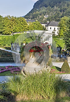 Gardens of Mirabell in Salzburg Old Town, Austria