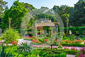 Gardens of the Miramare palace in Trieste, Italy