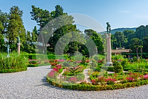 Gardens of the Miramare palace in Trieste, Italy