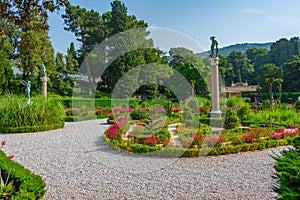 Gardens of the Miramare palace in Trieste, Italy