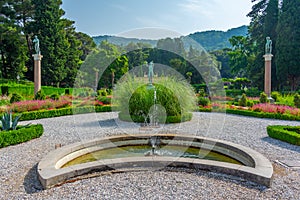 Gardens of the Miramare palace in Trieste, Italy