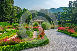 Gardens of the Miramare palace in Trieste, Italy