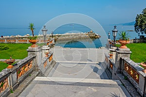 Gardens of the Miramare palace in Trieste, Italy