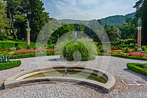 Gardens of the Miramare palace in Trieste, Italy