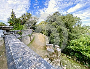 Gardens and pathways at Monserrate Palace near Lisbon, Portural