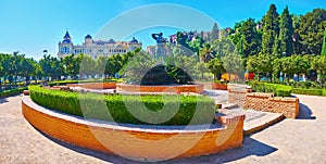 Gardens of Pedro Luis Alonso panorama, Malaga, Spain photo