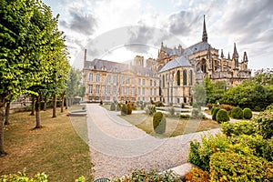 Gardens in Reims city, France