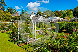 Gardens of St. Fagans Castle near Welsh capital Cardiff