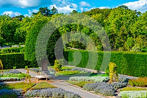 Gardens of St. Fagans Castle near Welsh capital Cardiff