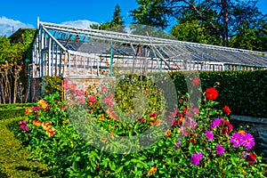 Gardens of St. Fagans Castle near Welsh capital Cardiff