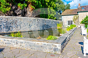 Gardens of St. Fagans Castle near Welsh capital Cardiff