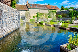 Gardens of St. Fagans Castle near Welsh capital Cardiff