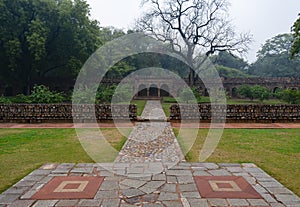 The gardens with the tombs of the Mughal dynasty in Delhi