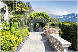 Gardens of villa Carlotta. Tremezzo, Italy