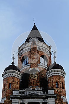 Gardos Tower in old town Zemun - Belgrade Serbia - architecture travel background. A popular tourist destination in the