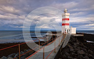 Gardskagaviti lightouse and sea