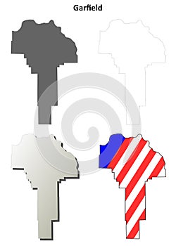 Garfield County, Washington outline map set