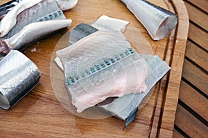 Garfish slices