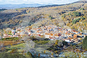 Garganta village of the Ambroz valley in autumn, Extremadura photo
