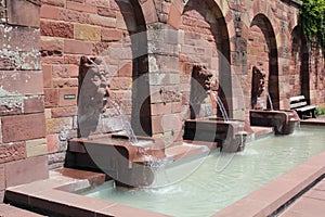 Gargoyle fontanne in Aschaffenburg, Germany